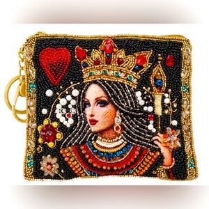 The Queen Mary Frances Card Holder coin purse Handbeaded